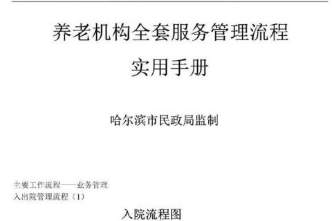 管理(lǐ)流程 | 養老機構全套服務管理(lǐ)流程-實用手冊 [圖片版]（18項）