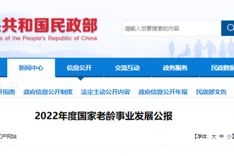 民政部發布《2022年度國家(jiā)老齡事業發展公報》——全國65周歲及以上(shàng)老年人(rén)口撫養比為(wèi)21.8%